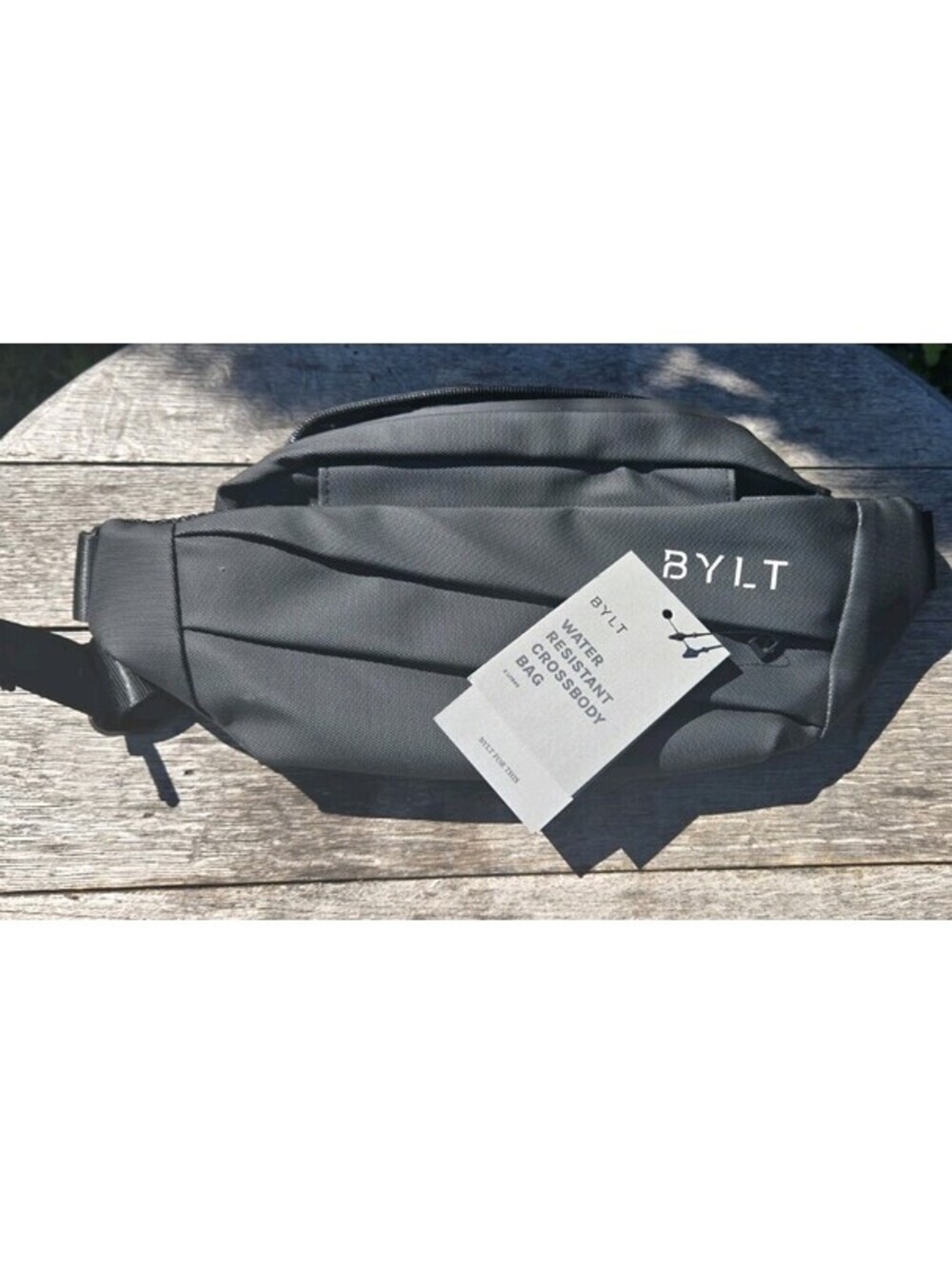 Bylt Crossbody Bag Water Resistant Polyester Fanny Pack Belt Bag 7 Pockets Black